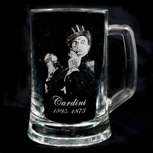 Legends of Magic Engraved Glass Tankard - Cardini